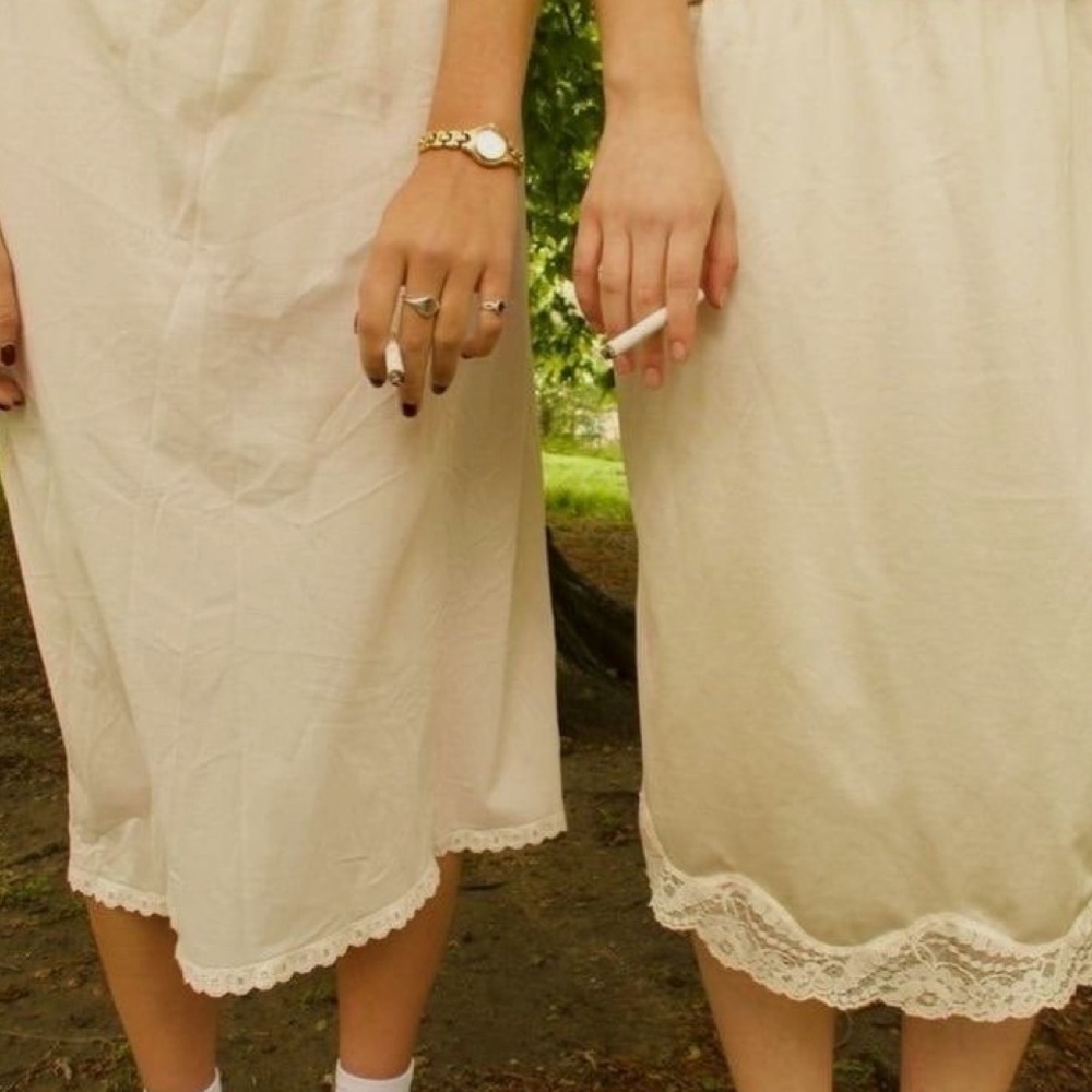 Vintage Ivory Maxi Slip Skirt - Picture 5 of 6
